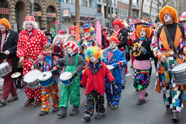 Клоуны на Кельнском карнавале