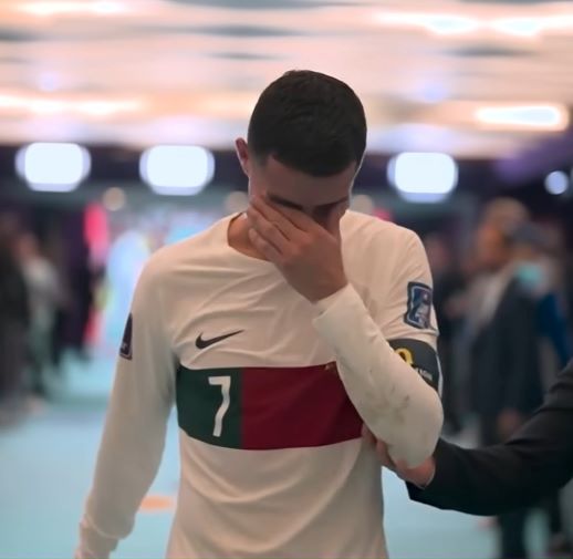 Криштиану Роналду заплакал после поражения от Марокко 