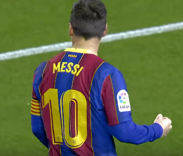 Лео Месси забил первый гол в матче с Хетафе