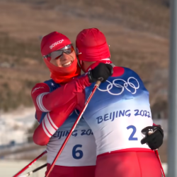 Пекин-2022 Лыжные гонки Скиатлон Мужчины. Большунов и Спицов 